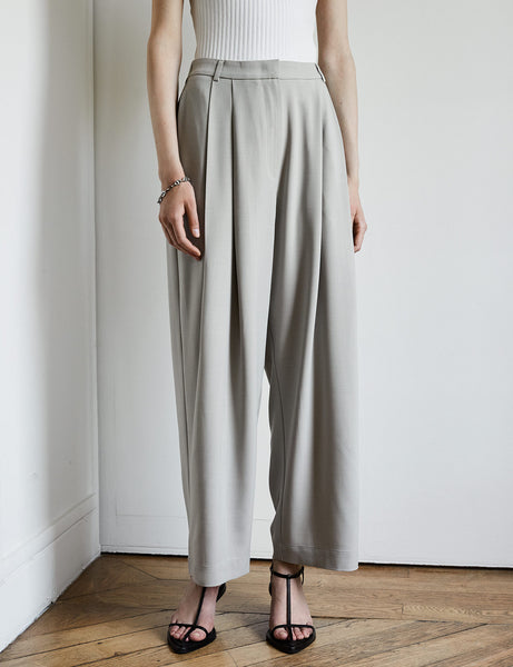 Birgitte Herskind Pleated Tomboy Style Relaxed Fit Pants Grey