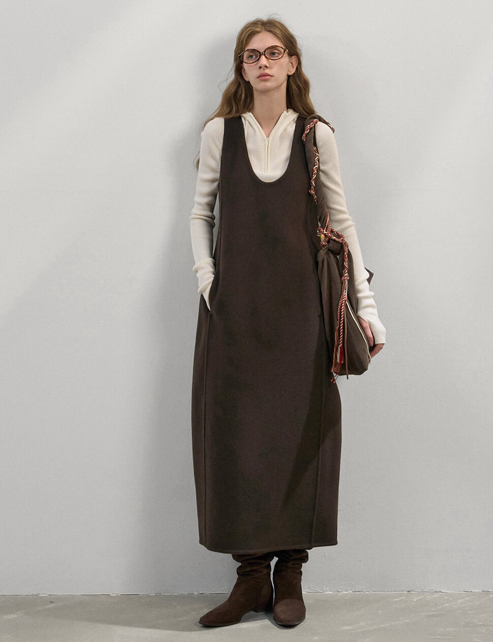 Brown Wool Dress