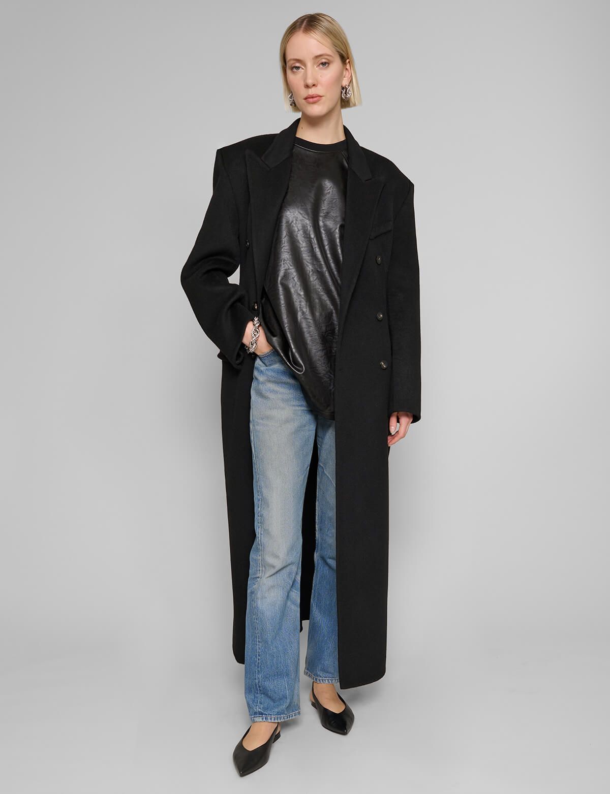 Black Wool Maxi Coat