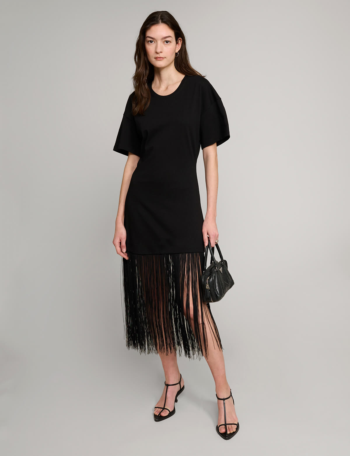 Fringe Cotton Tee Dress