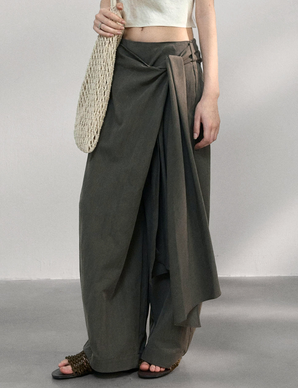 Side-Tie Wrap Pants