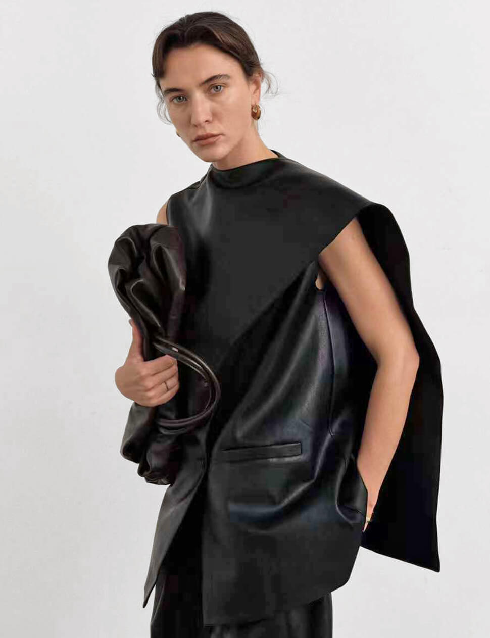 Leather Scarf Top-PREORDER