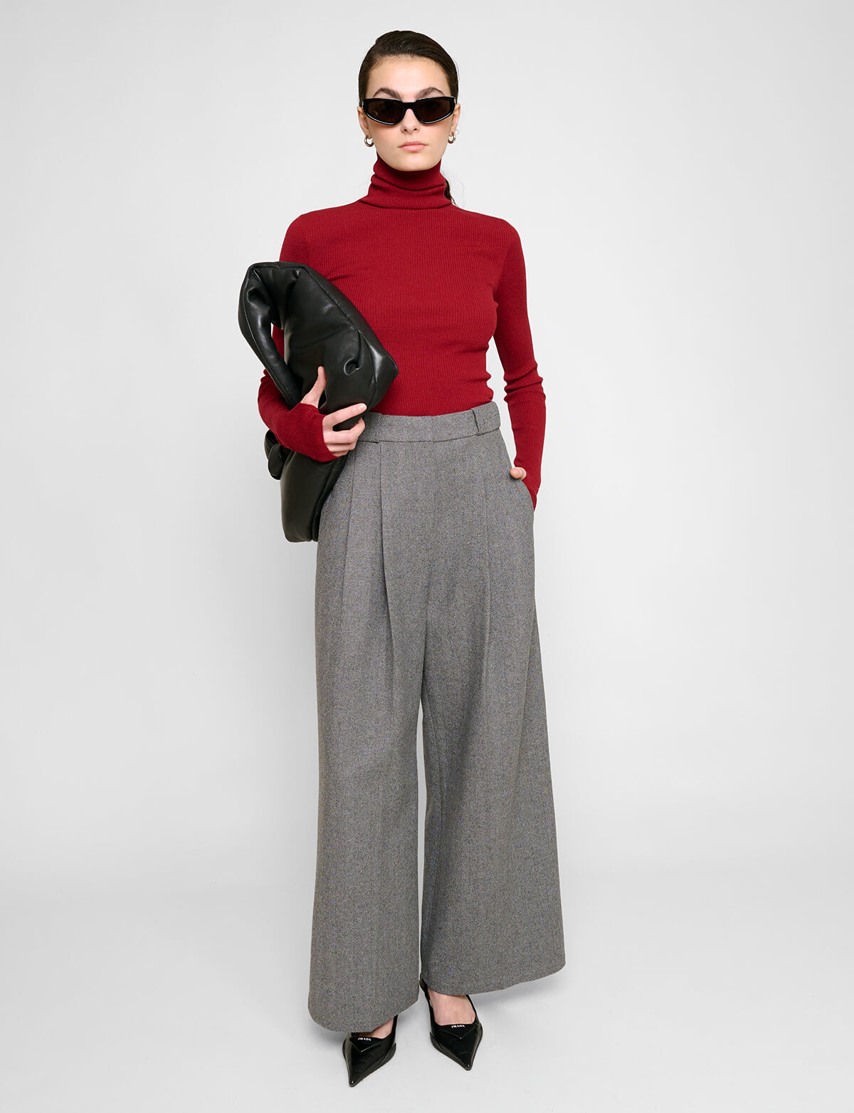 Black Scuba Crepe Flared Trousers New Look | £19.99 | Cabot Circus