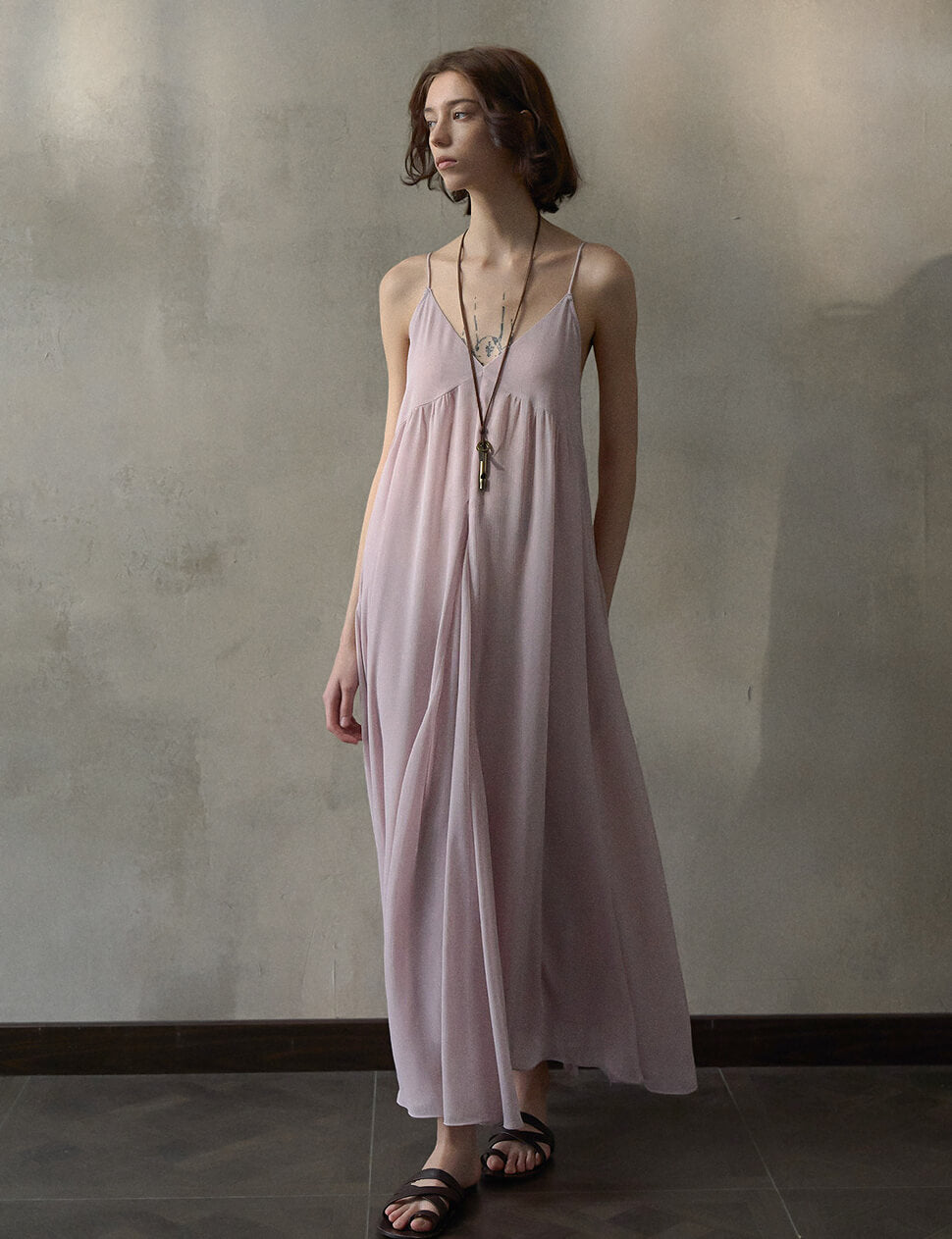 Dusty Pink Layered Dress